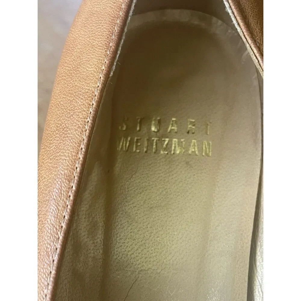 Stuart Weitzman Womens Sz 6M Shoes Brown Leather Pump Fashion Career Event Heel